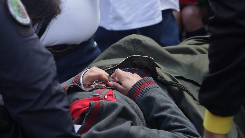 Estudiantes desmayados